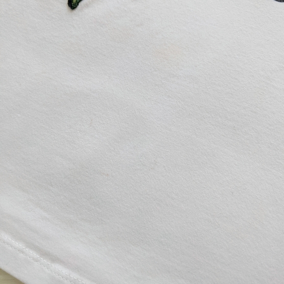 Dolce & Gabbana White Floral Embroidered "io C'ero" Print Tee | Size S - Picture 14 of 15